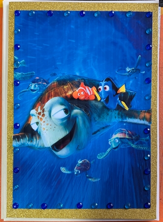 Finding Nemo Turtle A5 Quick Card by julie Lill