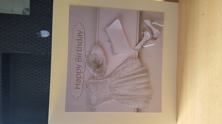 Happy Birthday Cute Dress Gold by Julie Lumsden