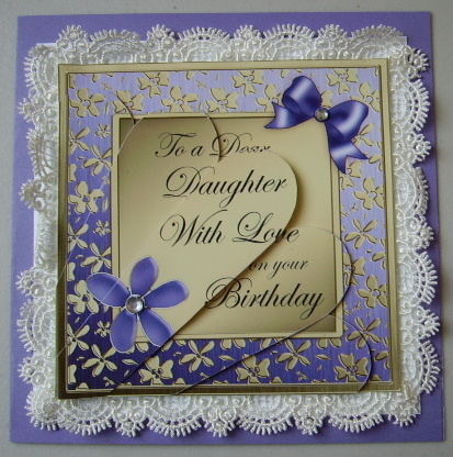 Floral Elegance Daughter Birthday Fan Pyramage Topper by Julie Lynch