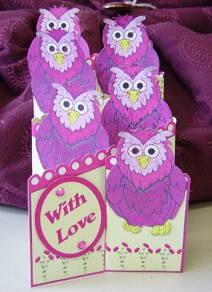 Pink Owl Cascade Card Kit by Julie Lynch