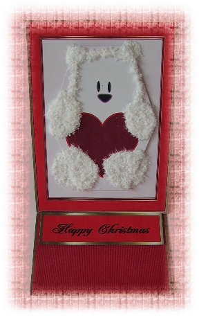 Christmas Teddy Easel Card by Julie Lynch