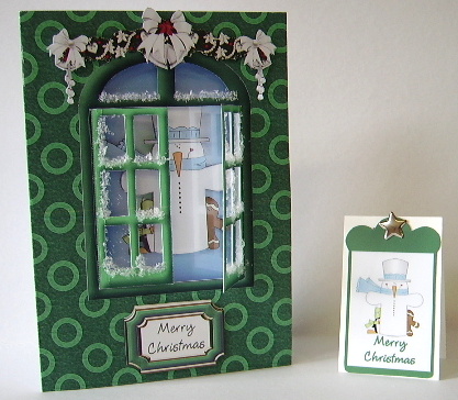 Arched Window 3D Card - Snowbuddies 3 by Julie Lynch