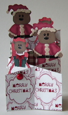Mr & Mrs Santa Bear Cascade Card Kit by Julie Lynch