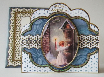 Choirboy Knocking Anglaise Scalloped 3D Decoupage Card Kit by Julie Lynch