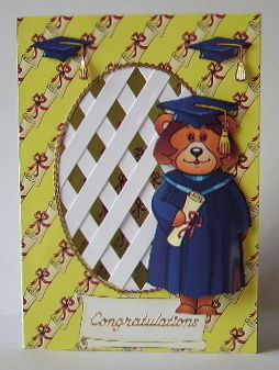 Female Bear Graduation - Trellis Card Kit by Julie Lynch