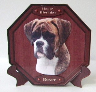 Boxer Dog Plaque & Stand by Julie Lynch