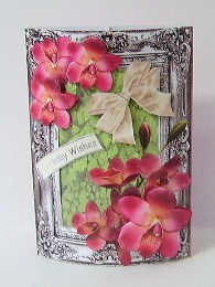 Inside Out Card Orchids and Fern by Julie Lynch