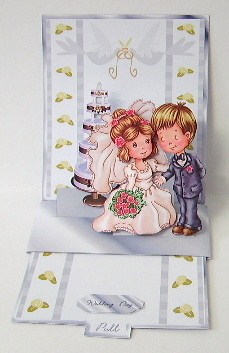Cute Wedding Couple Pop Up Slider Card Kit by Julie Lynch