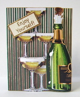 Over the Edge Champagne Celebration with 3D and Insert by Julie Lynch