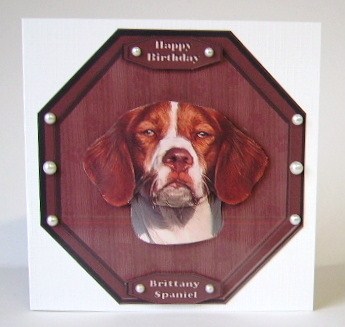 Brittany Spaniel Plaque with Stand by Julie Lynch