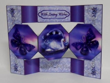 Swan Song - Octagon Tri-fold Quick Card by Julie Lynch