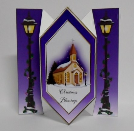 Midnight Mass - Diamond Fold Card by Julie Lynch