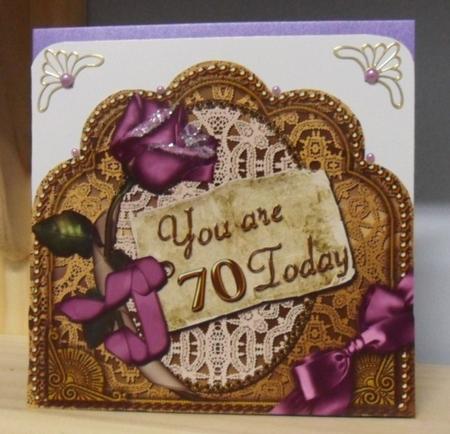Lilac Lace Rose 70 Today Scalloped Bottom Stacker by Julie Lynch