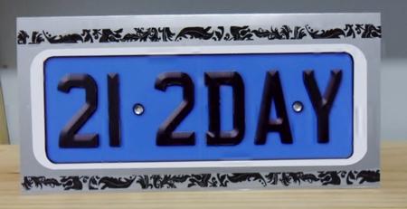 Large Dl 21st Birthday Novelty Number Plate and 3D Decoupage by Julie Lynch