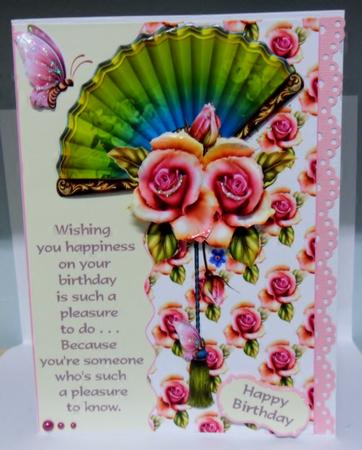 A Fan of Roses. Birthday by Julie Lynch