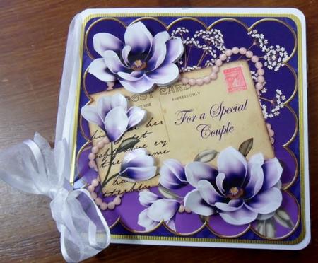 Blue Magnolia Special Couple 8in Xtreme Decoupage Card Kit by Julie Lynch