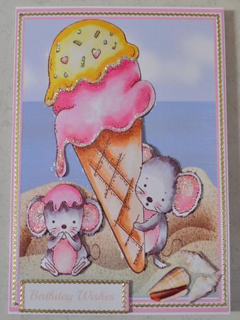 A5 Mini Kit Ice Cone Mice  by Julie Lynch