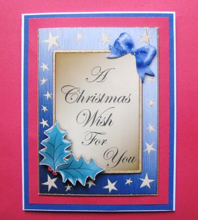 Elegant Christmas Greeting Quick Card with 3D Decoupage by Julie Mansell