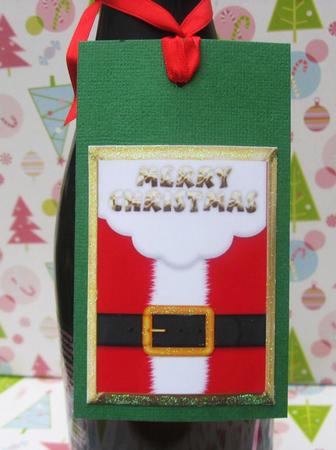 9 Merry Christmas Santa's Coat Gift Tags by Julie Mansell