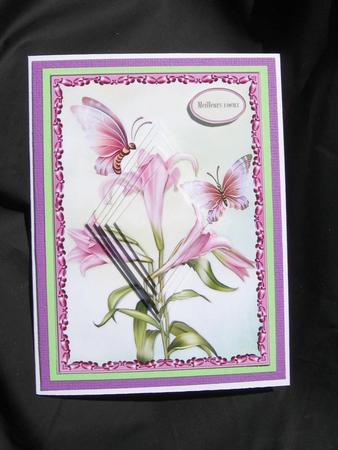 Lilies Card Front by Julie Mansell