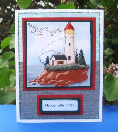 Cliff Top Lighthouse by Julie Mansell