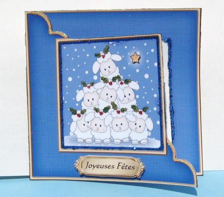 Merry Christmas to Ewe! Cut and Fold Corner Card by Julie Mansell