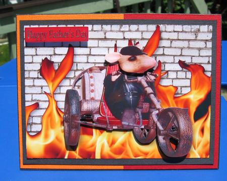 House Mouse on a Trike (a5) by Julie Mansell