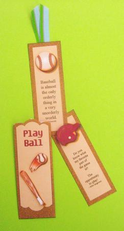 4 Bookmarks & Bookmark Envelope - Sports 2 by Julie Mansell