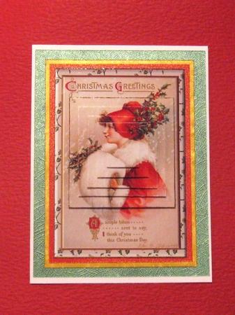 Vintage Christmas Lady Pyramid Topper by Julie Mansell