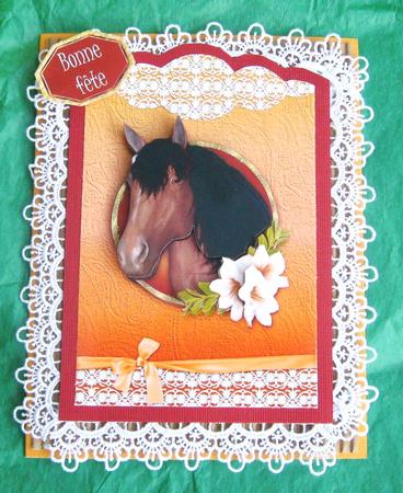 Horse Scallop Top Birthday by Julie Mansell