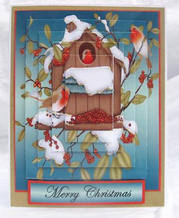 Birdhouse Christmas Pyramid by Julie Mansell