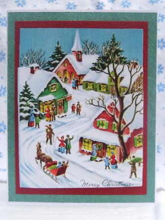 Vintage Christmas Village by Julie Mansell