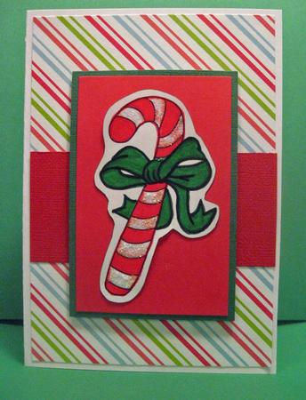 Christmas Candy Cane Stamp by Julie Mansell