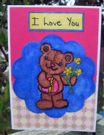 Freddy the Teddy Mothers Day Digital Stamp Sheet by Julie Mansell