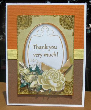 Lemon Rose Thank You 7x5in Oval Decoupage Step by Step by Julie Mansell