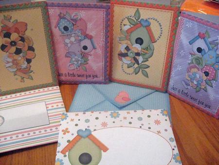 Just a Little Tweet Notelet & Envelope Kit by Julie Mansell