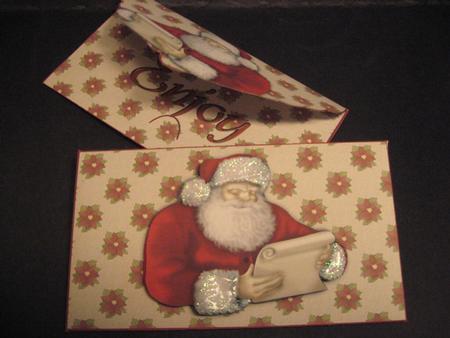 Santas List Christmas Money Gift Wallet by Julie Mansell