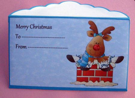 Reindeer Stuck in the Chimney Money Wallet by Julie Mansell