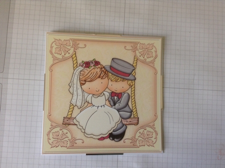 Wedding Swing Bride & Groom Topper & Decoupage by julie McCartney