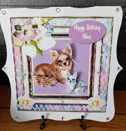 A lovely Chihuahua birthday design by Julie McGregor