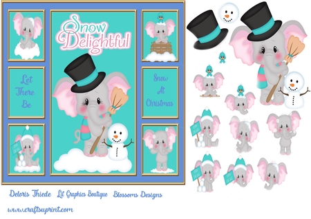 Snow Delightful Digital Clip Art Set by Julie McGregor