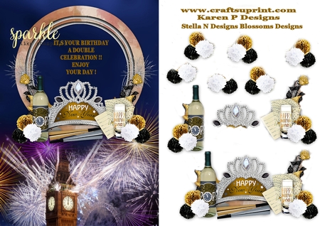 NEW YEARS EVE -  BACKGROUNDS by Julie McGregor