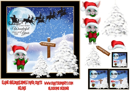 Christmas Cat Set Two - Designer Resource Kit - CU - PU - PNG Clipart by Julie McGregor