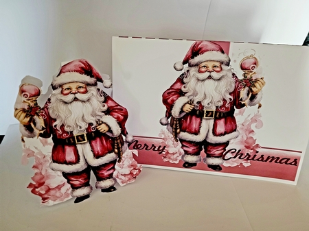 Pink Christmas house  by Julie McGregor