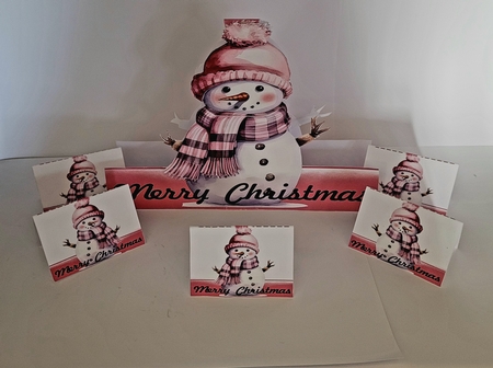 Pink Christmas house  by Julie McGregor