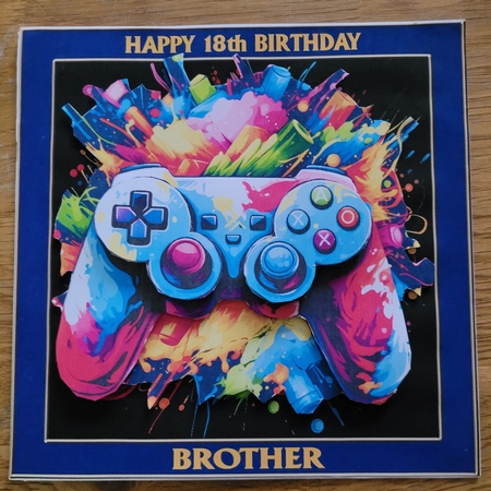 A gamer birthday design kit aprox 7 x 7 by Julie McGregor