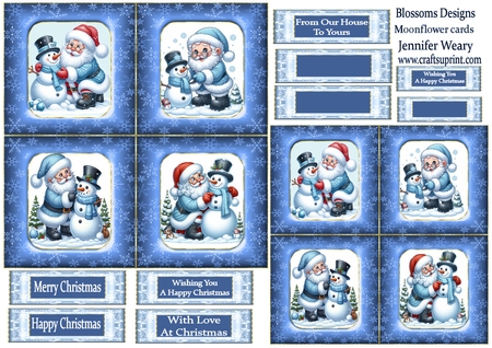Blue Santa by Julie McGregor