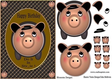 Piggy Bank Set Three by Julie McGregor