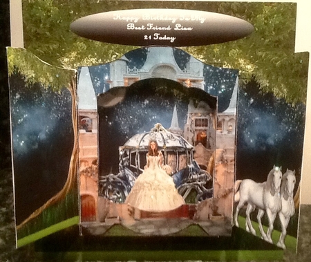 Cinderella Shadow Box Card & Belly Band by Julie McGregor