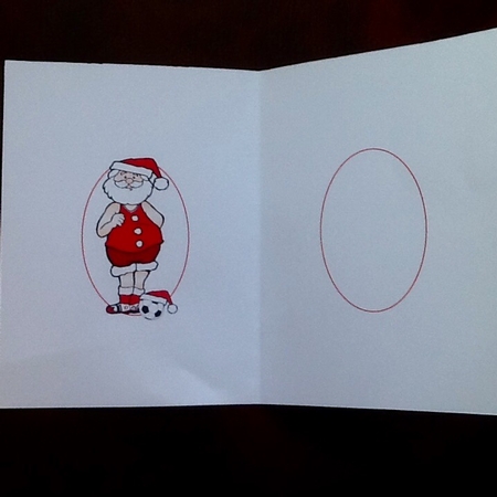 Santa Loves Football Insert by Julie McGregor